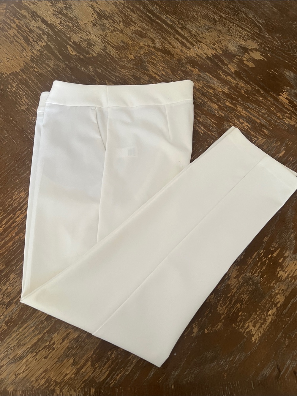 Rachel Girls White Ponte Leggings